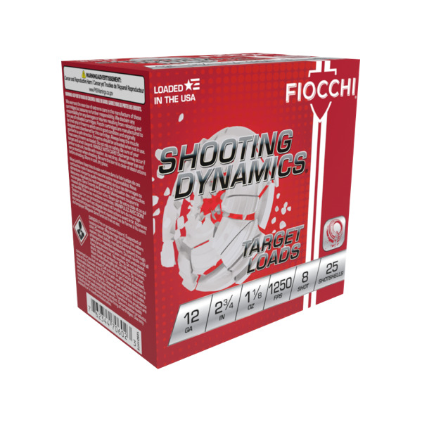 FIOCCHI AMMO 12ga 2.75" 1-1/8 1250fps #8 250/cs