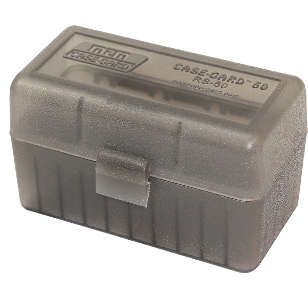 MTM RIFLE FLIP-TOP 50rd 17-222MAG/CLR-SMOKE 24/CS
