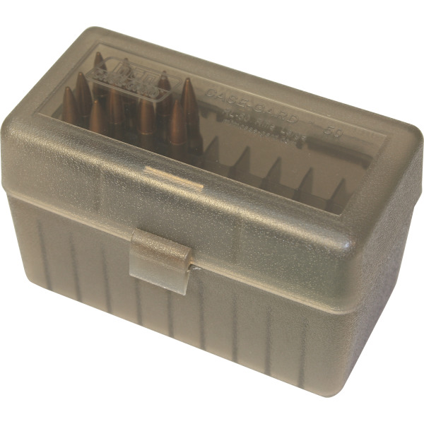MTM RIFLE FLIP-TOP 50rd 2506-458M/CLR-SMOKE 24/CS
