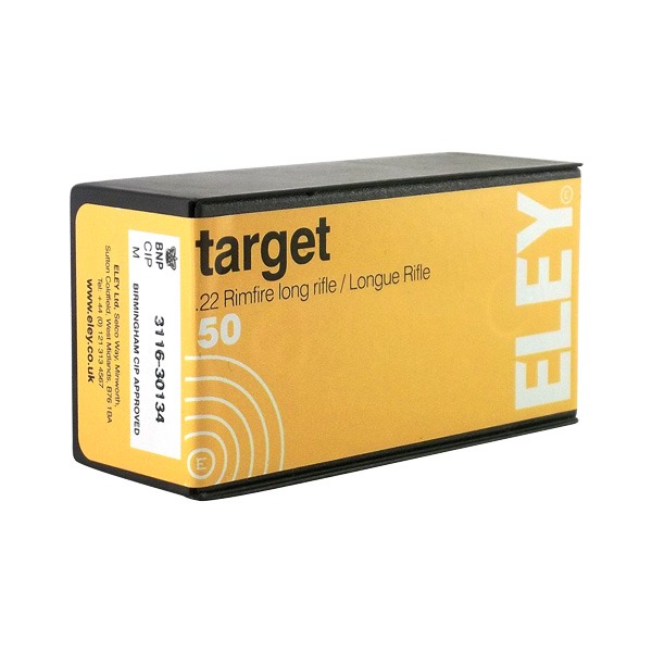 ELEY AMMO 22LR 40gr LDRN TARGET RIFLE 50/bx 100/cs