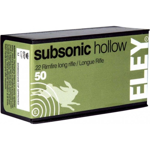 ELEY AMMO 22LR 38gr LDHP SUBSONIC-HP 50/bx 100/cs