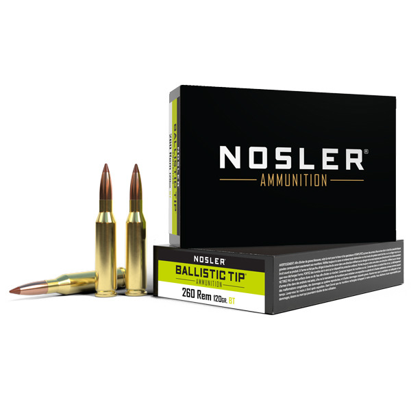 NOSLER AMMO 260 REMINGTON 120gr BallisticTip 20/bx 10/cs