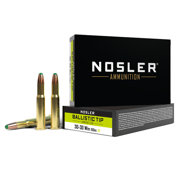 NOSLER AMMO 30-30 WINCHESTER 150gr RN-BT 20/bx 10/cs