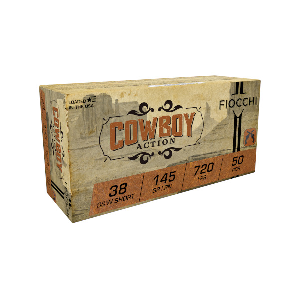 FIOCCHI AMMO 38 S&W 145gr LRN 50/bx 20/cs