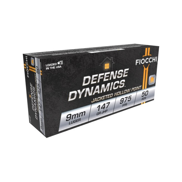 FIOCCHI AMMO 9MM LUGER 147gr JHP 50/bx 20/cs