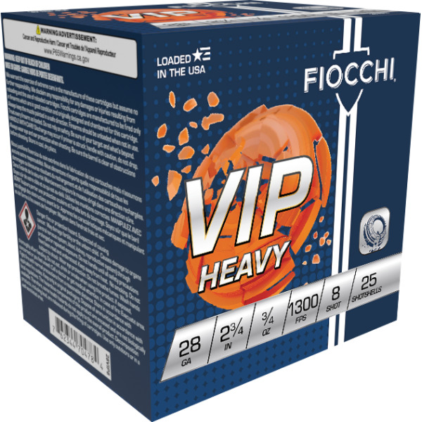 FIOCCHI AMMO 28ga 2.75" TARGET 1300fps 3/4oz #8 25b 10c