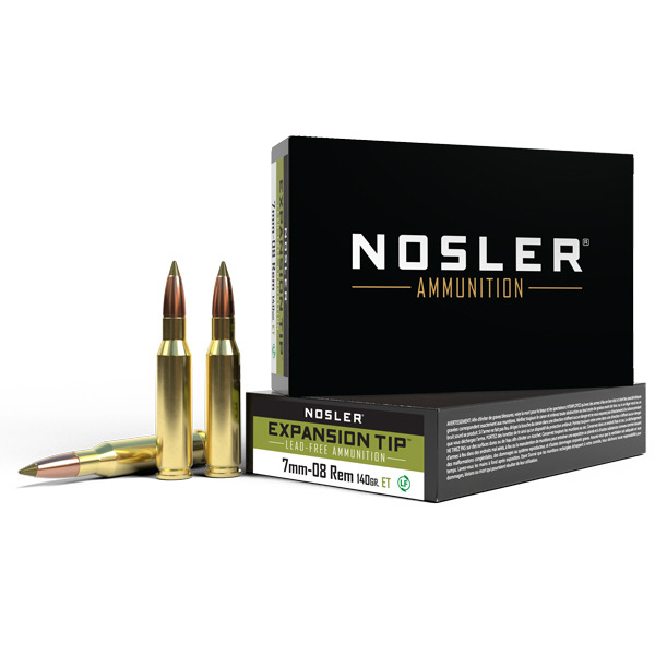NOSLER AMMO 7MM-08 140gr E-TIP 20/bx 10/cs