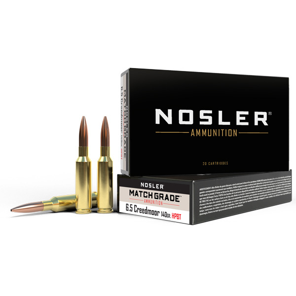 NOSLER AMMO 6.5 CREEDMOOR 140gr CUSTOM MATCH 20b10c