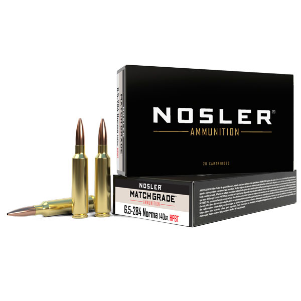 NOSLER AMMO 6.5x284 NORMA 140gr CUSTOM MATCH 20b10c