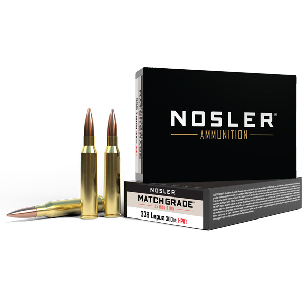 NOSLER AMMO 338 LAPUA 300 gr CUSTOM MATCH 20/b 10/c