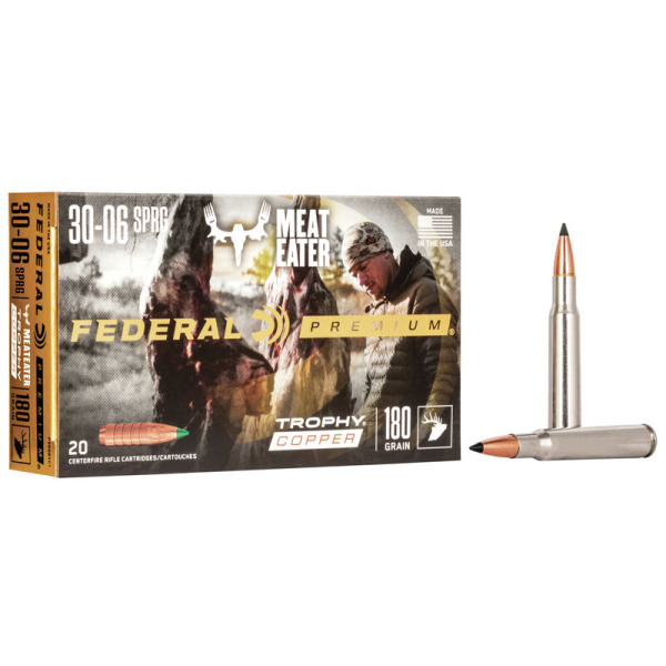 FEDERAL AMMO 30-06 SPR. 180gr TROPHY COPPER 20/bx 10/cs
