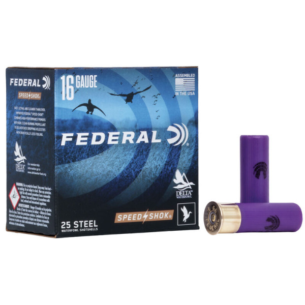 FEDERAL AMMO 16ga 2.75" STEEL 1350fps 15/16 #2 25b 10c