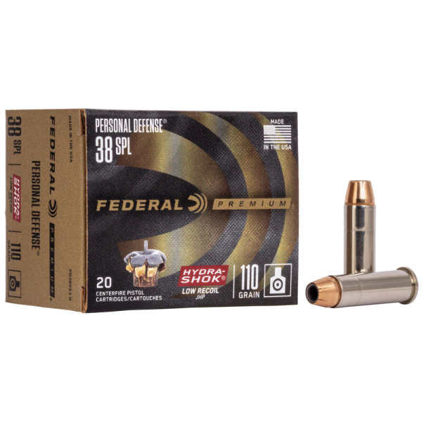 FEDERAL AMMO 38 SPL 110gr JHP (P/D) 20/bx 10/cs
