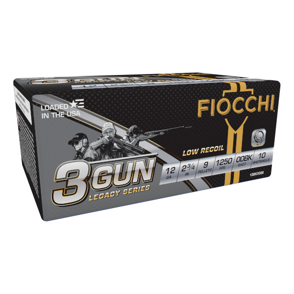 FIOCCHI BUCKSHOT 12ga 2.75" 3- GUN 1250fps #00 9pel 10/b