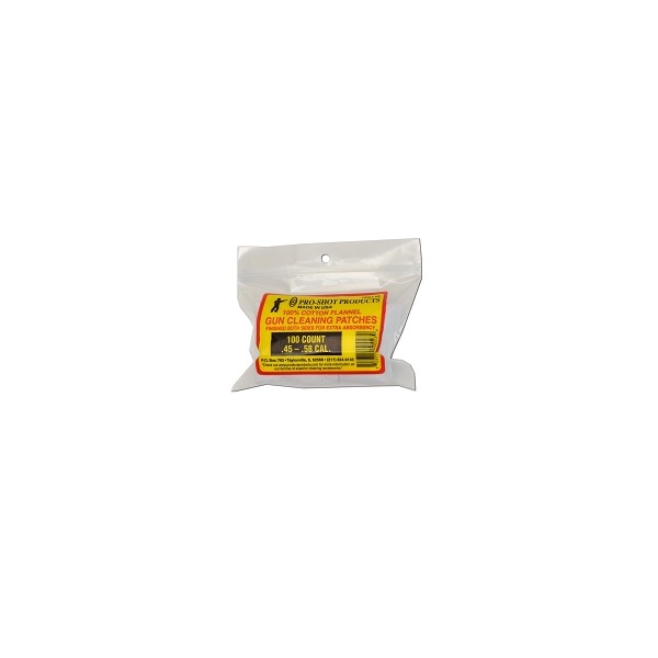 PRO SHOT 45-58c PATCHES 2.5" RND BLK PWDR 100/PKG