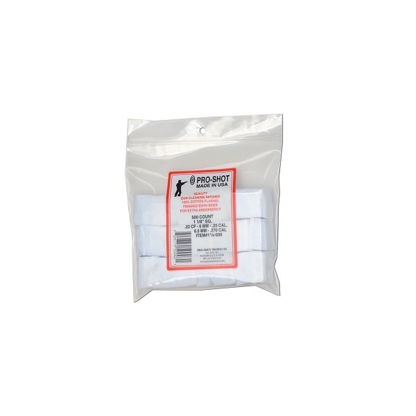 PRO SHOT 22-270c PATCHES 1-1/8" SQR 500/PKG 12/CS