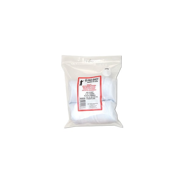 PRO SHOT 45-58c PATCHES 2.5" RND BLK PWDR 250/PKG
