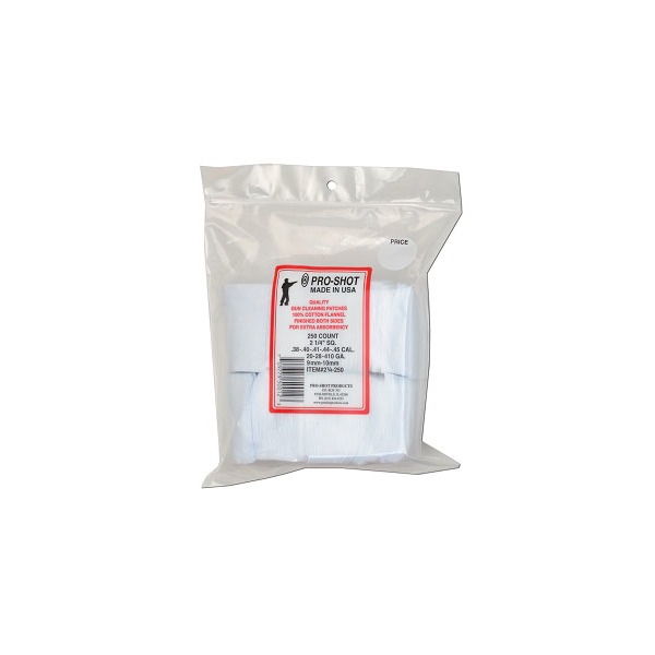 PRO SHOT 38-45c/410-20ga PATCHES 2.25" SQR 250/PKG