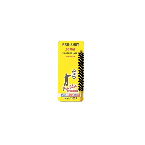 PRO SHOT 30c RIFLE BRUSH NYLON/BRASS CORE 12/CS