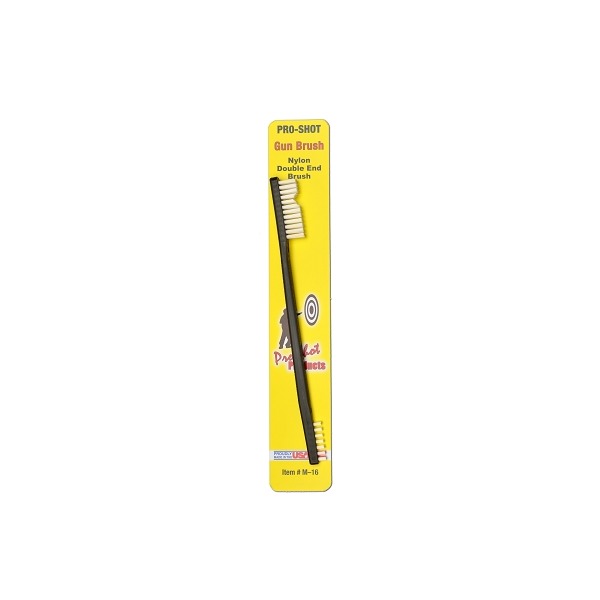 PRO SHOT GUN BRUSH DBL END NYLON 12/CS