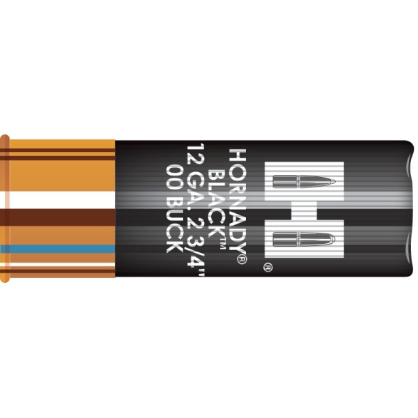 HORNADY AMMO 12ga 00 BUCKSHOT BLACK 10/BX 10/CS