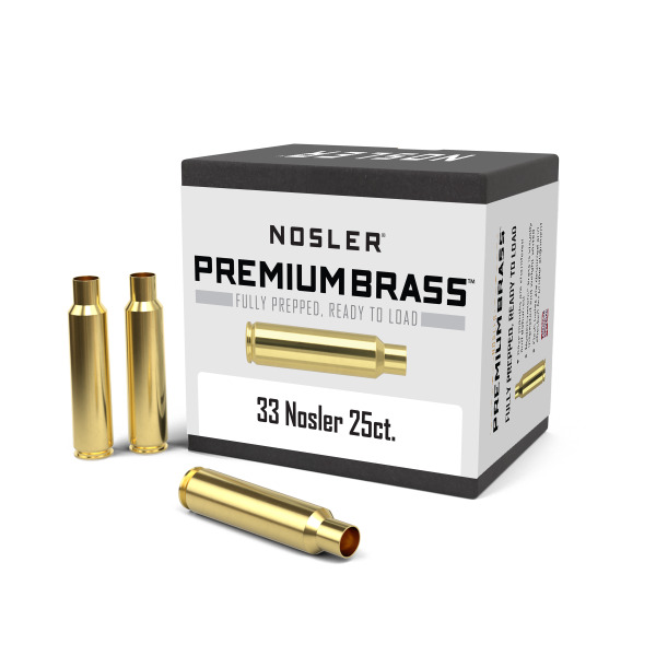 NOSLER BRASS 33 NOSLER UNPRIMED 25/bx