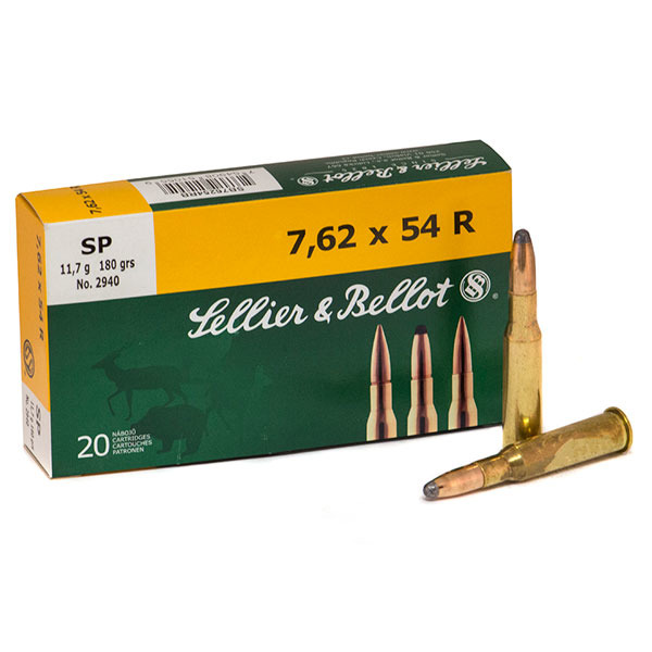 SELLIER & BELLOT AMMO 7.62x54R 180gr SP 20/bx 20/cs