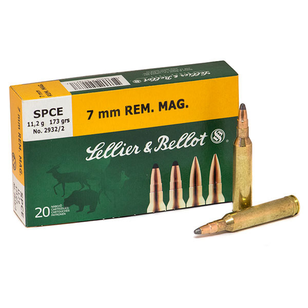 SELLIER & BELLOT AMMO 7MM REMINGTON MAG 173gr SPCE 20/bx 20/cs