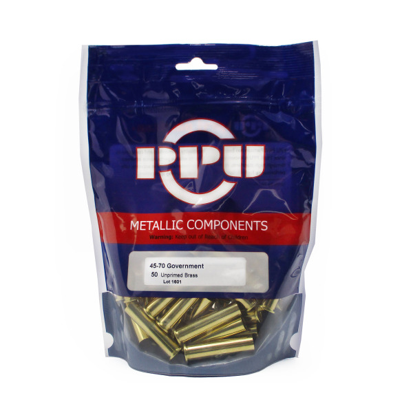 Prvi Partizan Brass 45-70 Gov't Unprimed Bag of 50