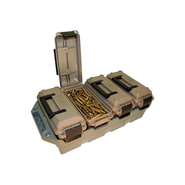 MTM 4-CAN AMMO CRATE 30c w/4 AC30T's DKEarth/FGRN