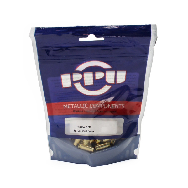 Prvi Partizan Brass 30 (7.63) Mauser Unprimed Bag of 50