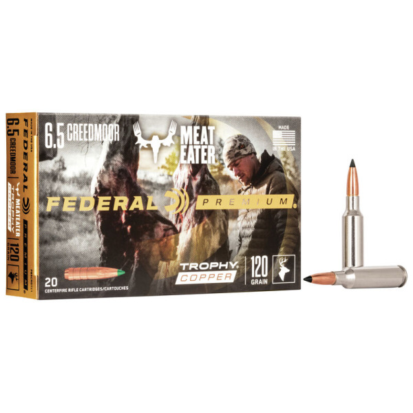 FEDERAL AMMO 6.5 CREED 120gr TROPHY COPPER 20/bx 10/cs