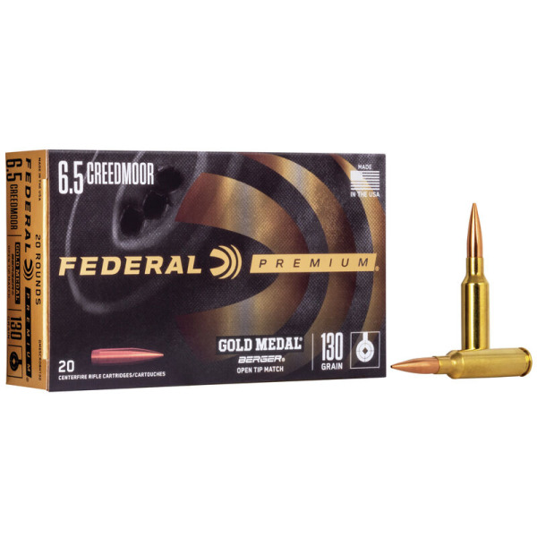 FEDERAL AMMO 6.5 CREEDMOOR 130g BERGER HYB 20/b 10/c