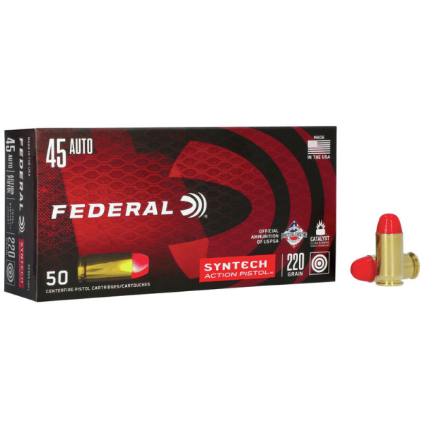 FEDERAL AMMO 45 ACP 220gr TSJ SYNTH-JACKET 50/bx 10/cs