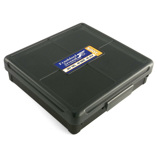 Frankford Arsenal Plastic Hinge-Top Ammo Box #1008 10mm - 45 ACP 100 Rounds