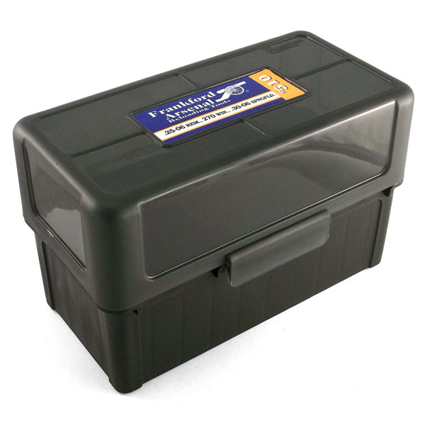 Frankford Arsenal Plastic Hinge-Top Ammo Box #510 50 Rounds