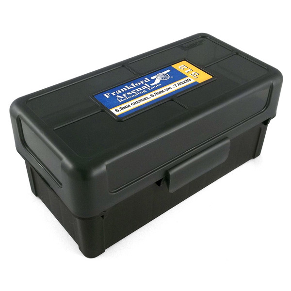 Frankford Arsenal Plastic Hinge-Top Ammo Box #512 50 Rounds