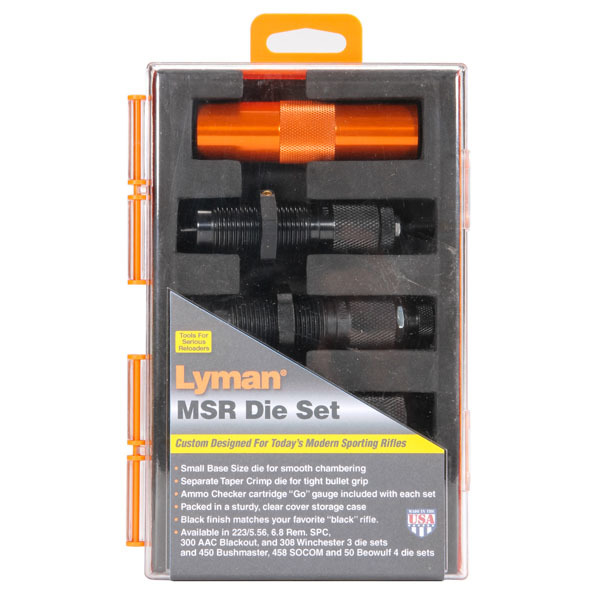 LYMAN 223 REMINGTON MSR DIE SET 3 DIE SET w/AMMO CHECK