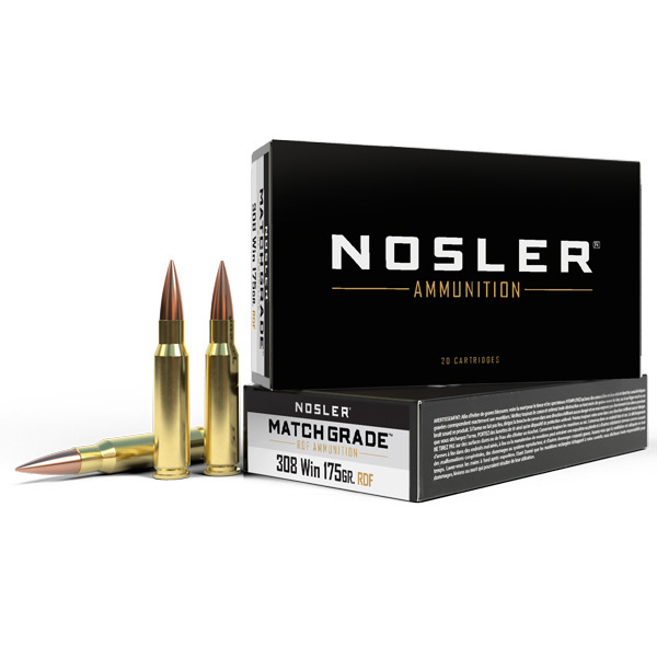 NOSLER AMMO 308 WINCHESTER 175gr RDF HPBT 20/bx 10/cs