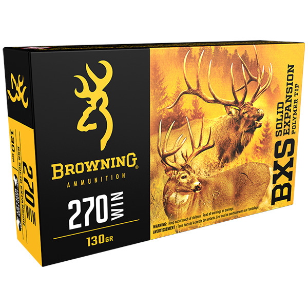 BROWNING AMMO 270 WINCHESTER 130gr BXS 20/bx 10/cs