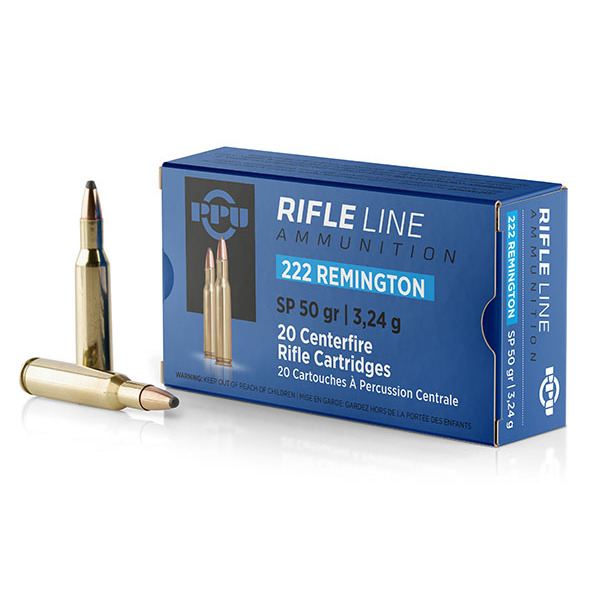 PRVI PARTIZAN AMMO 222 REMINGTON 50gr SP 20/bx 50/cs