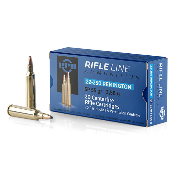 PRVI PARTIZAN AMMO 22-250 REMINGTON 55gr SP 20/bx 10/cs