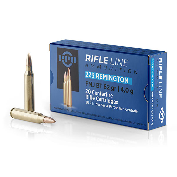 PRVI PARTIZAN AMMO 223 REMINGTON 62gr FMJBT 20/bx 50/cs