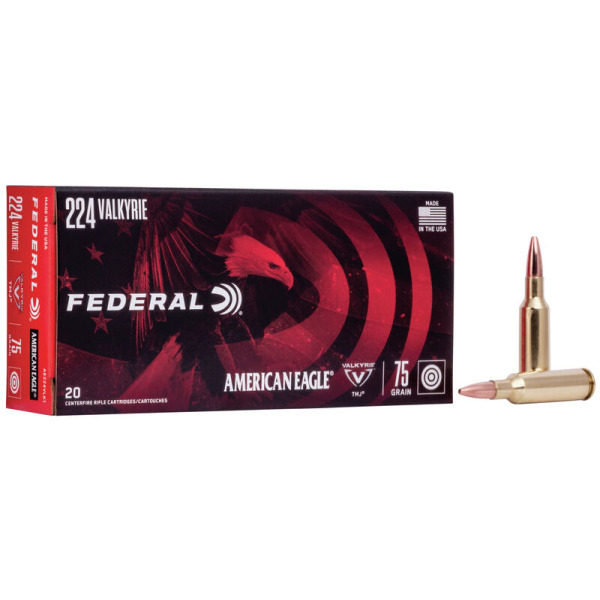 FEDERAL AMMO 224 VALKYRIE 75g TMJ AM.EAGLE 20/b 10/c
