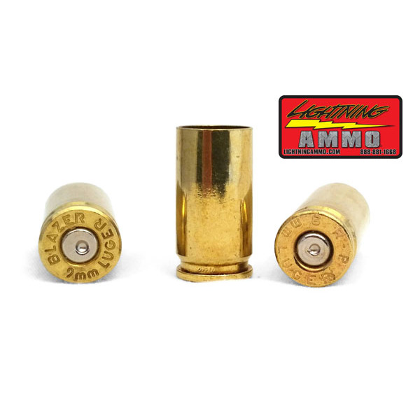 LIGHTNING FIRED BRASS 9MM CLEANED/POLISHED 500/JUG