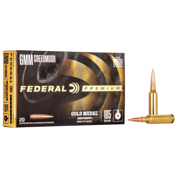 FEDERAL AMMO 6MM CREED 105gr BERGER HYB BTHP 20/b 10/c