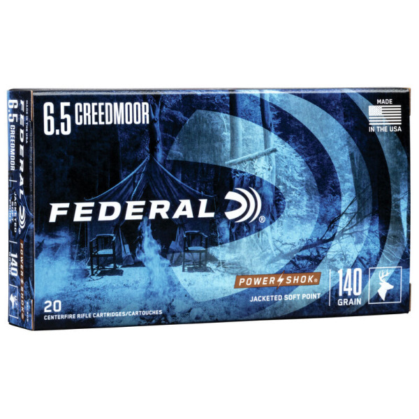 FEDERAL AMMO 6.5 CREEDMOOR 140g SP PWR SHOCK 20b 10c