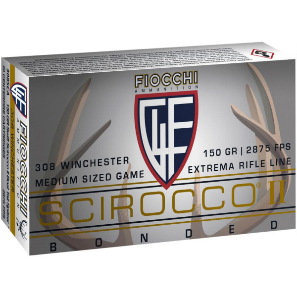 FIOCCHI AMMO 308 WINCHESTER 150gr SCIROCCO 20/bx 10/cs