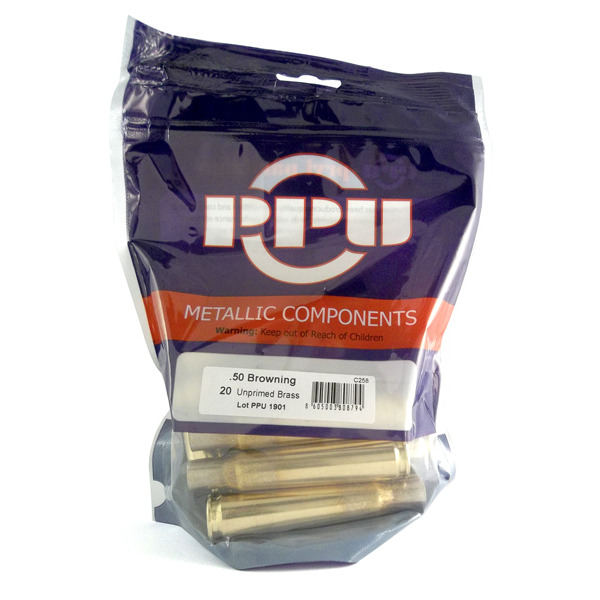 Prvi Partizan Brass 50 BMG Unprimed Bag of 20