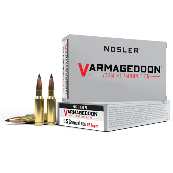 NOSLER AMMO 6.5 GRENDEL 90gr FB TIPPED 20bx 10cs